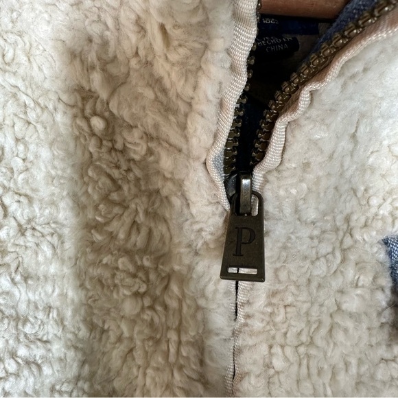 Pendleton Women's Cream Fuzzy Sherpa Zip Up Jacket Size XL - Picture 5 of 9